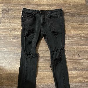 Black Ripped Bullhead Jeans